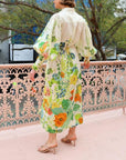 Flowing Floral Shirt Style Dress