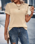 Short Sleeve Knit Top