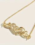 Vintage style bracelet with sparkling hearts