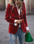 Elegant Velvet Blazer