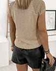 Elegant Eyelet Knit Top