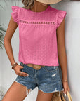 Elegant Ruffle Sleeve Top