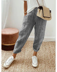 Casual Striped Stitching Pants