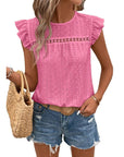 Elegant Ruffle Sleeve Top