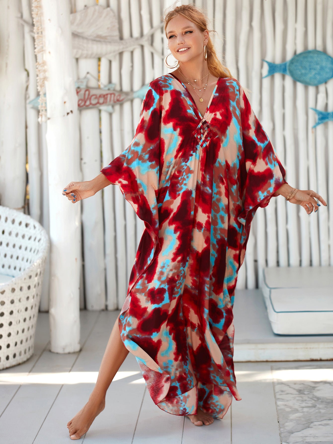 Rustic Echo Wrap Dress