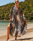 Coral Breeze Kimono Dress