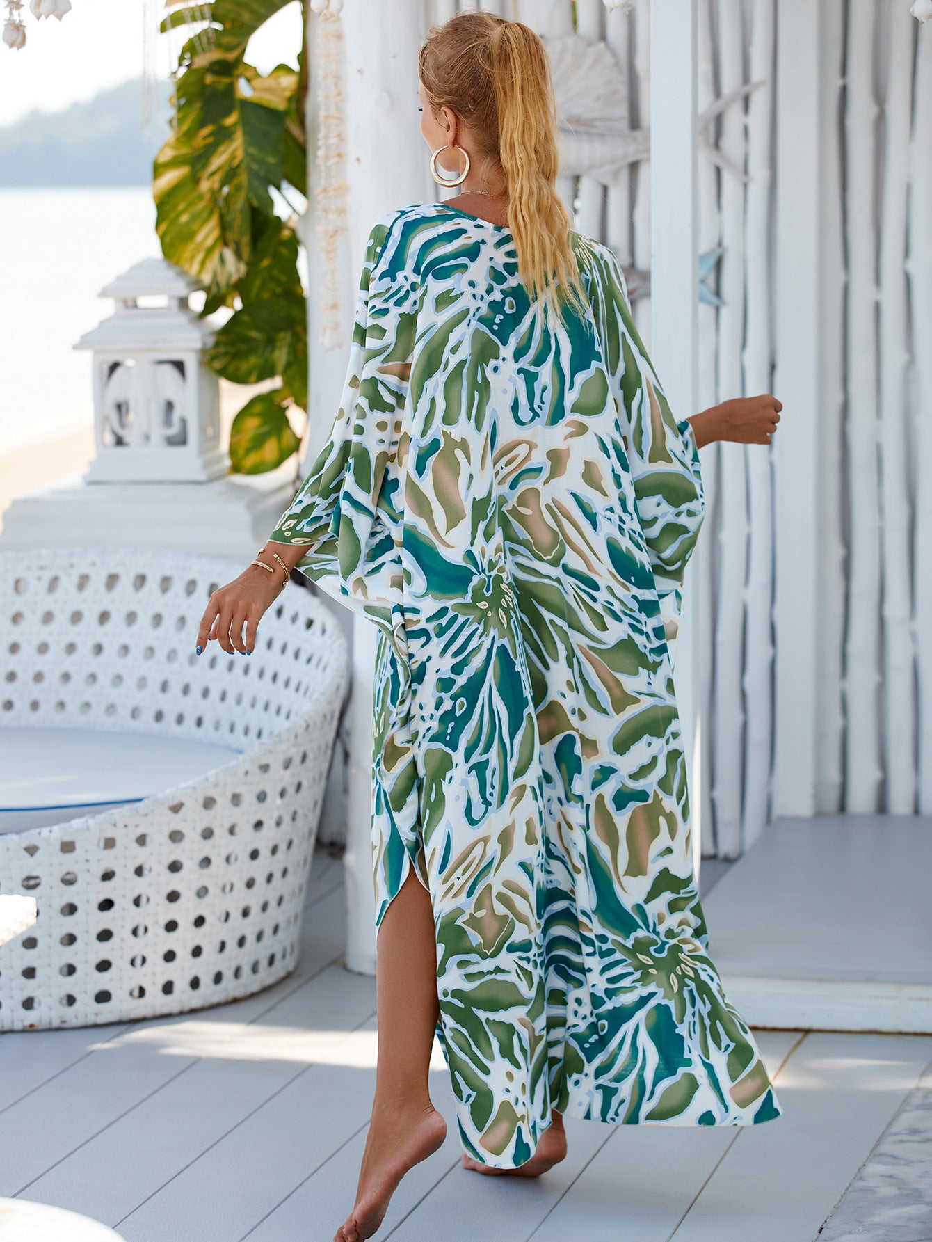 Ocean Pearl Linen Dress