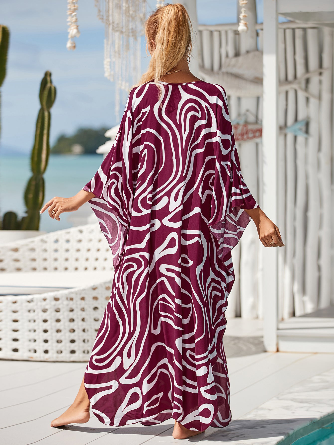 Pale Earth Kaftan Dress