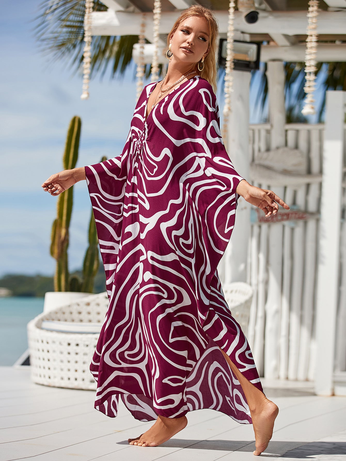 Pale Earth Kaftan Dress