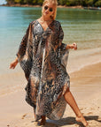Coral Breeze Kimono Dress