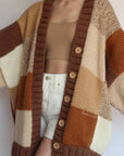 Women's Thinner Patchwork Cardigan