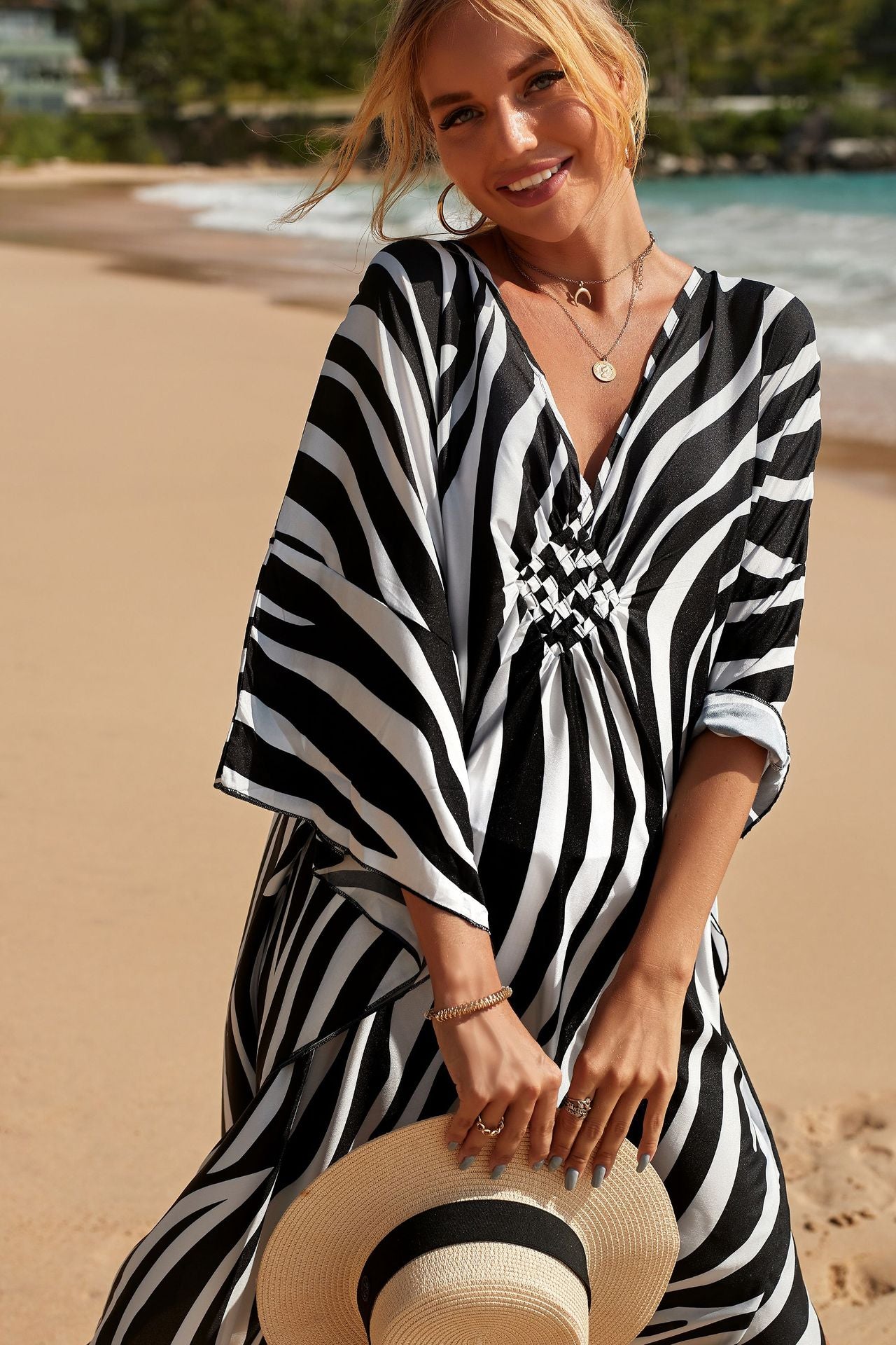 Tropic Silk Kimono Dress