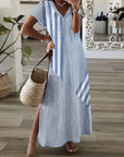Elegant V Neck Printed Dress