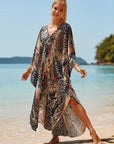 Coral Breeze Kimono Dress