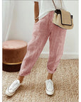 Casual Striped Stitching Pants
