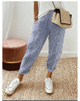 Casual Striped Stitching Pants