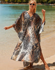 Coral Breeze Kimono Dress