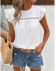 Elegant Ruffle Sleeve Top
