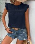 Elegant Ruffle Sleeve Top
