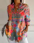 Elegant Floral Print Blouse