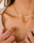 Gold Plated Disc Necklace