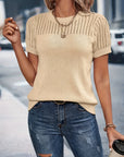 Short Sleeve Knit Top
