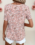 Floral Notched Neck Blouse