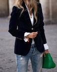 Elegant Velvet Blazer
