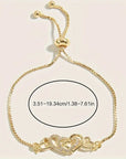 Vintage style bracelet with sparkling hearts