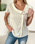 One Petal Sleeve Asymmetrical Top
