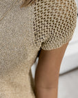 Elegant Eyelet Knit Top