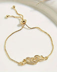 Vintage style bracelet with sparkling hearts