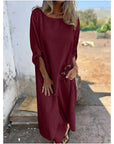 Elegant Cotton And Linen Two Piece Dress