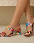 Colorful Sandals with Double Strap