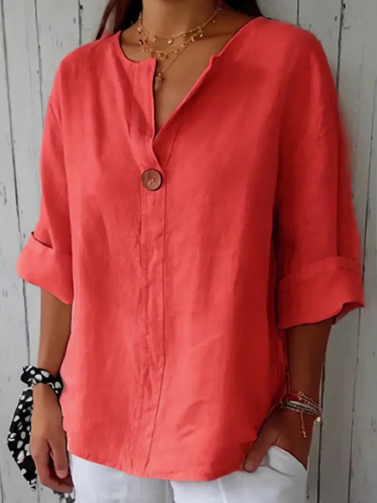 Casual V-Neck Blouse