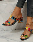 Colorful Sandals with Double Strap