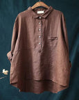 Elegant Button-Up Shirt With Flattering Coverage