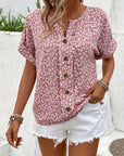 Effortless Floral Button-Up Top