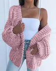 Women's Thickened Mohair Cardigan Sweater