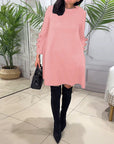 Casual Knee Length Dress with Long Sleeve