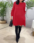 Casual Knee Length Dress with Long Sleeve