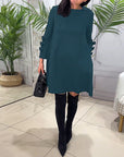 Casual Knee Length Dress with Long Sleeve