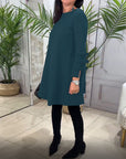 Casual Knee Length Dress with Long Sleeve