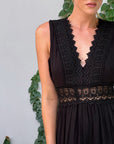 Lace V-neck tank dress