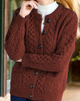 Elegant Cable-Knit Cardigan for Women