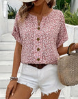 Effortless Floral Button-Up Top