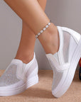 Women's Sneakers With White Crystals