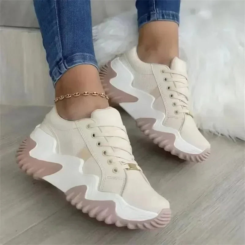 Noelle - Breathable Vulcanized Platform Sneakers