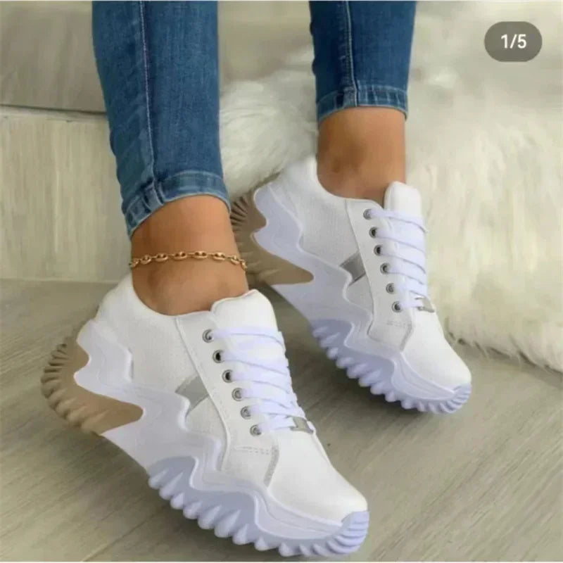 Noelle - Breathable Vulcanized Platform Sneakers