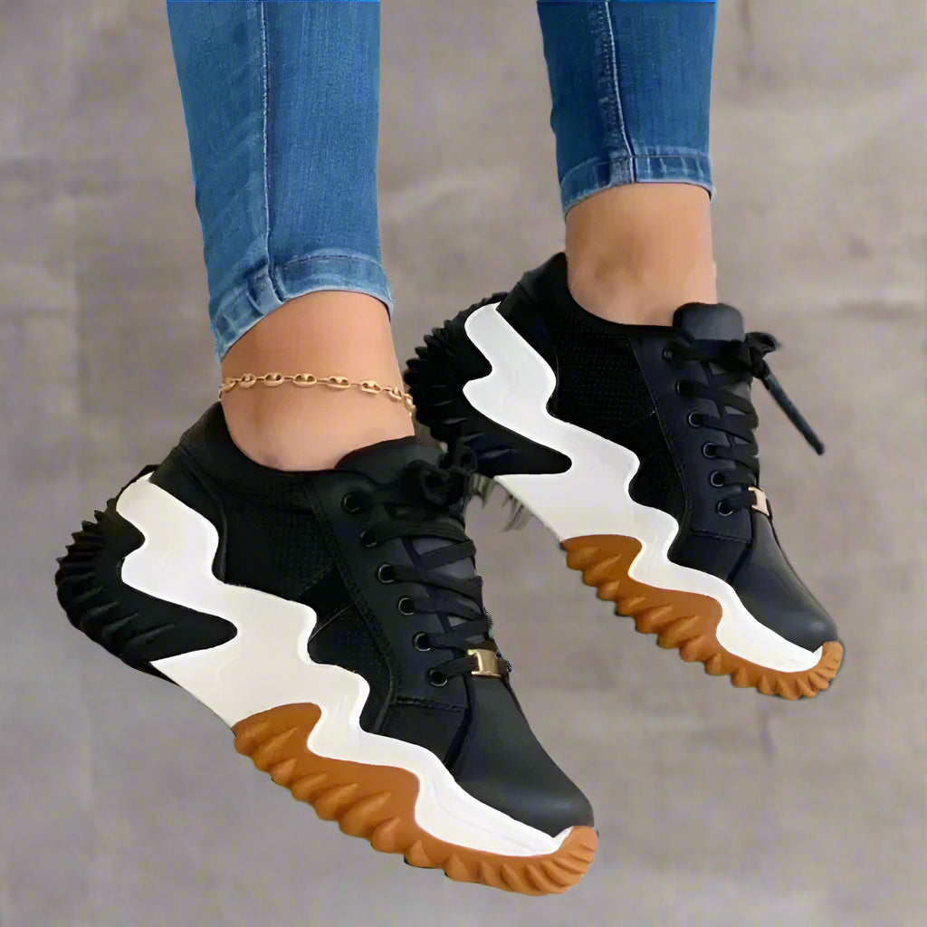 Noelle - Breathable Vulcanized Platform Sneakers